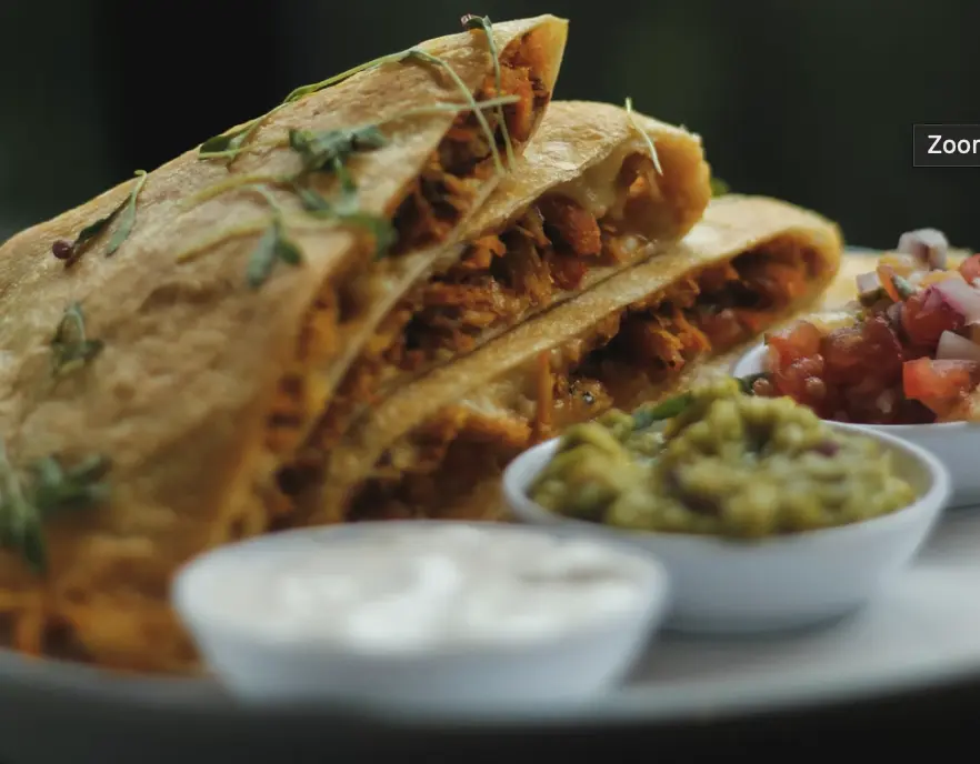 Delicious Quesadillas Con Pollo y Maiz at The Three Amigos in Edmonton, AB